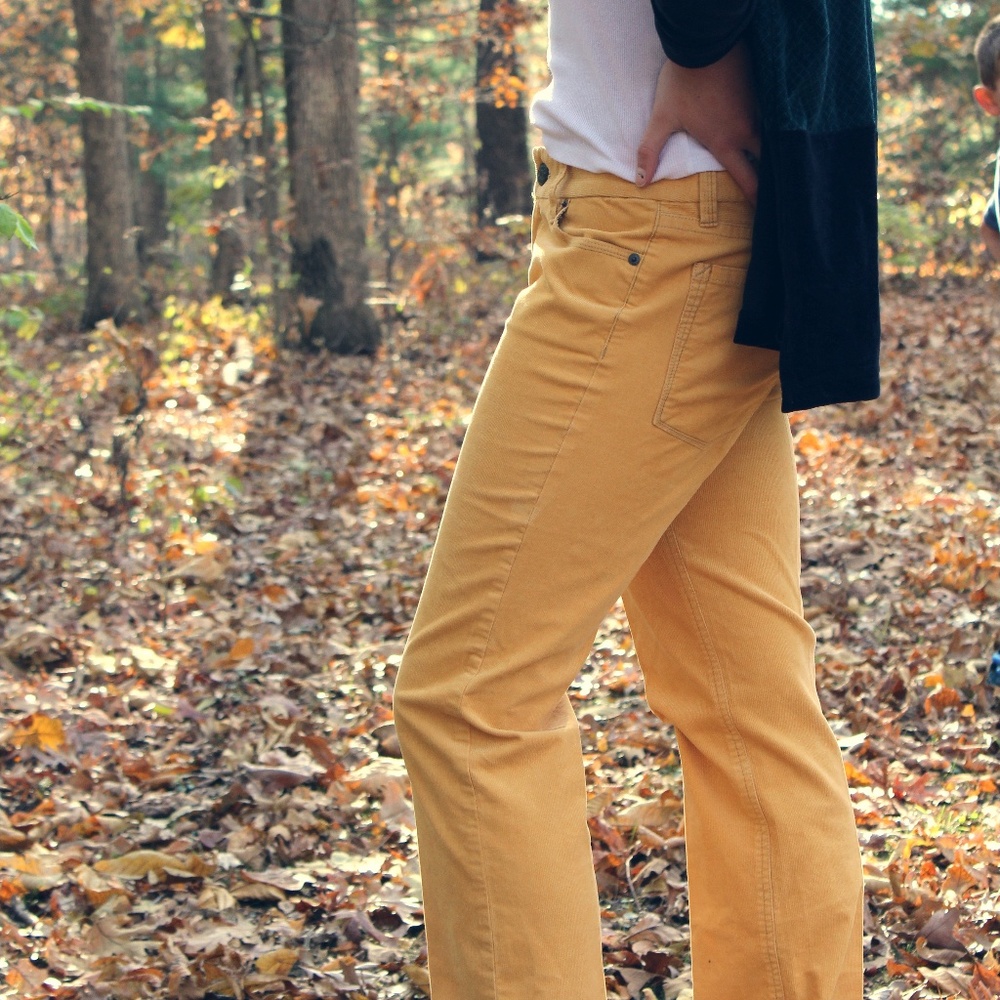Corduroy Pants- Yellow